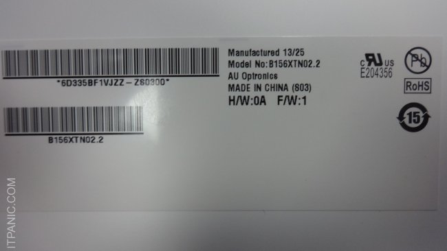 B156XTN02.2 Матрица для ноутбука 15.6" AUO (1366*768) LED