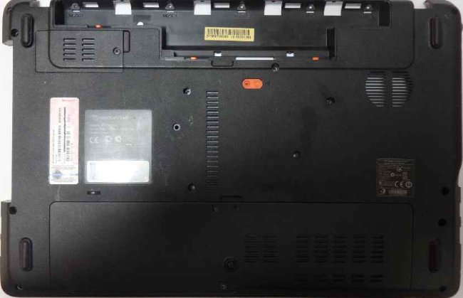 Нижняя часть корпуса ноутбука Packard Bell P5WS5 EasyNote_TS13-SB-811RU б/у с разбора