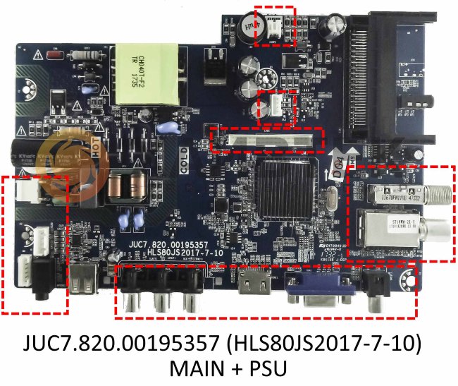 JUC7.820.00195357 (HLS80JS2017-7-10) main плата телевизор Hyundai