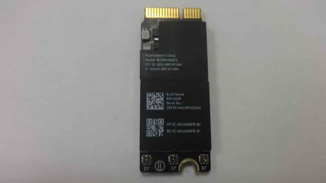 BCM94360CS (653-0029) broadcom Bluetooth; WiFi Card module для Apple Macbook Pro Retina 15 ОРИГ.