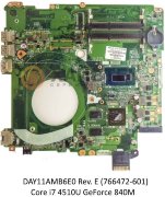 DAY11AMB6E0 Rev. E (766472-601) Core i7, GF 840m материнская плата ноутбука HP Pavilion 15N DAY11AMB6E0 Rev. E (766472-601) Core i7, GF 840m материнская плата ноутбука HP Pavilion 15N